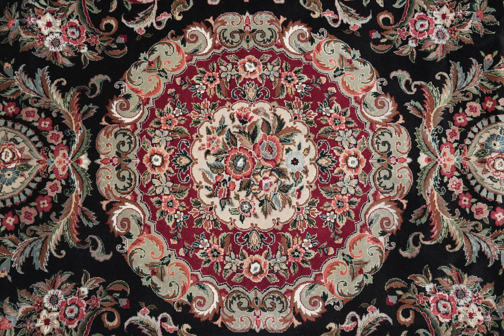 9 x 12 Wool and Silk Fine Quality Carpet French Pattern #LA-53066