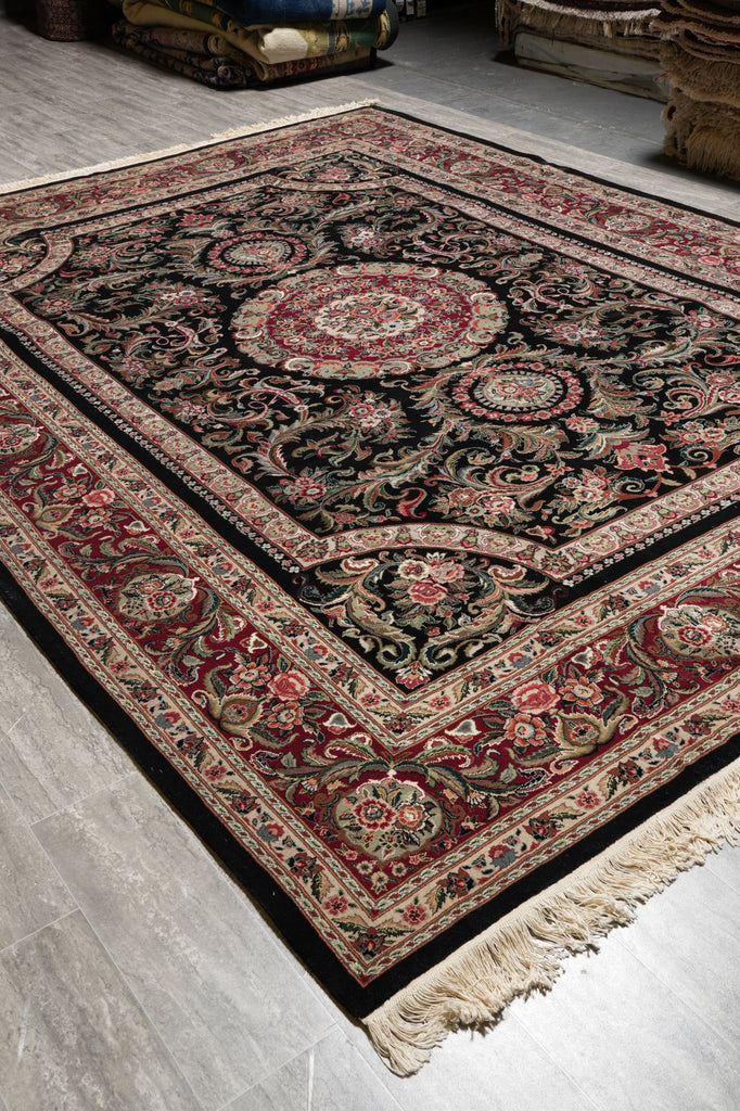 9 x 12 Wool and Silk Fine Quality Carpet French Pattern #LA-53066