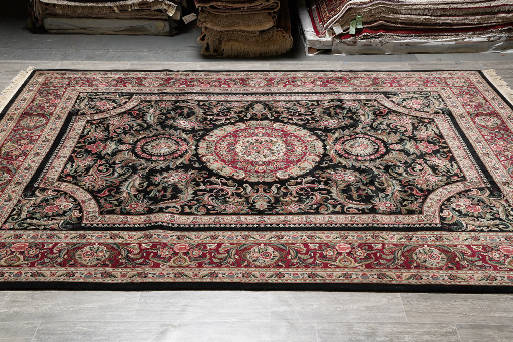 9 x 12 Wool and Silk Fine Quality Carpet French Pattern #LA-53066