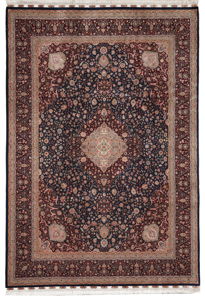 8.7 x 11.7 Super Fine Quality Wool and Silk Handmade Rug #PIX-14337