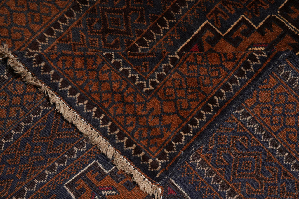 3.7 x 6.6 Hand-Knotted Afghan Herati Wool Rug #F-3241