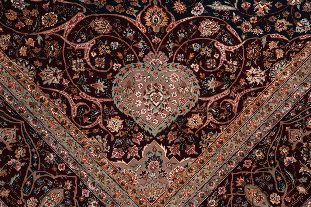 8.7 x 11.7 Super Fine Quality Wool and Silk Handmade Rug #PIX-14337