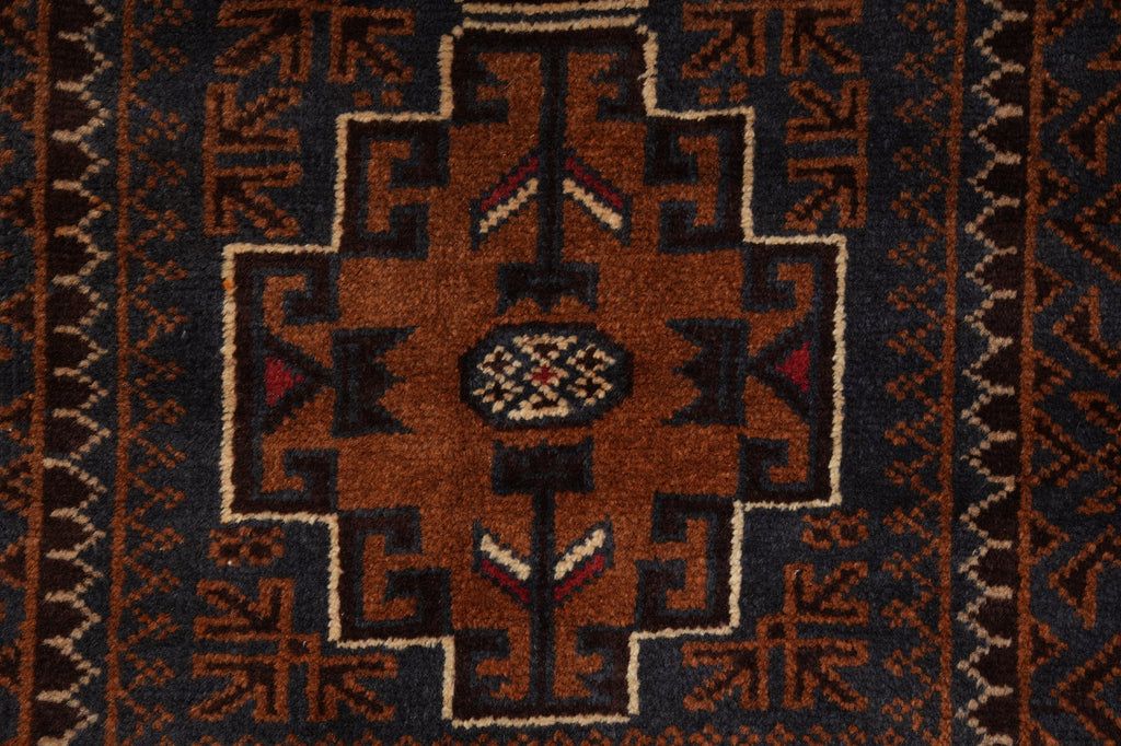 3.7 x 6.6 Hand-Knotted Afghan Herati Wool Rug #F-3241