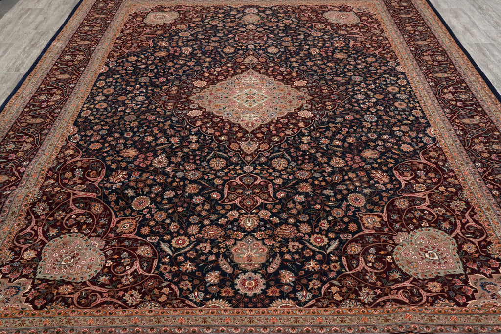 8.7 x 11.7 Super Fine Quality Wool and Silk Handmade Rug #PIX-14337