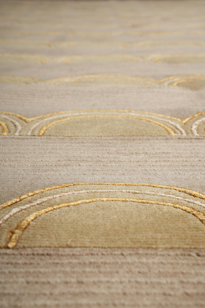 7.9 x 10 New Handmade Rug Wool and Silk Fine Weave Modern Carpet #F-4079