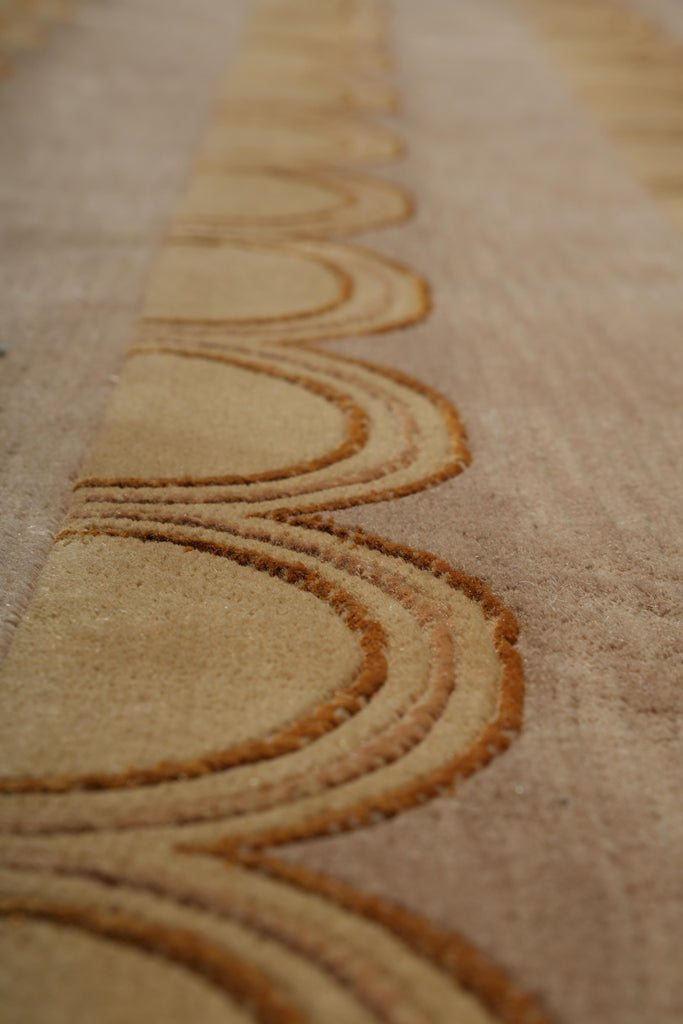 7.9 x 10 New Handmade Rug Wool and Silk Fine Weave Modern Carpet #F-4079