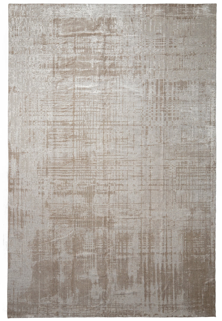 12 x 18 Plain Natural Beige Soft Silky Rug Contempory #F-3291