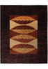 Load image into Gallery viewer, 8.0 x 10 Modern Handmade Wool Rug Black Burgundy #F-4080