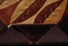 Load image into Gallery viewer, 8.0 x 10 Modern Handmade Wool Rug Black Burgundy #F-4080