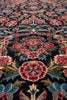 Load image into Gallery viewer, 9.1 x 12.6 Fine Handmade Rug Black Colorfull Floral #PIX-14343