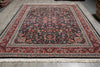 Load image into Gallery viewer, 9.1 x 12.6 Fine Handmade Rug Black Colorfull Floral #PIX-14343