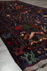 Load image into Gallery viewer, 3.9 x 7 Dark Animal Motif Village Tribal Rug #F-3240