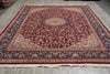 Load image into Gallery viewer, 9 x 12 Fine Quality Wool and Silk Carpet Rich Burgundy #PIX-3171
