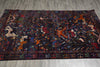 Load image into Gallery viewer, 3.9 x 7 Dark Animal Motif Village Tribal Rug #F-3240