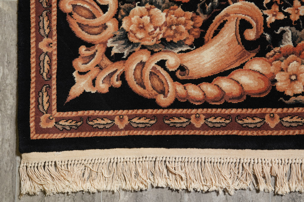 9 x 12 New Handmade Quality Rug Black French #PIX-15222