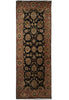 Load image into Gallery viewer, 4.0 x 10.0 Wide Runner Handmade Jaipur Carpet Black #F-4082