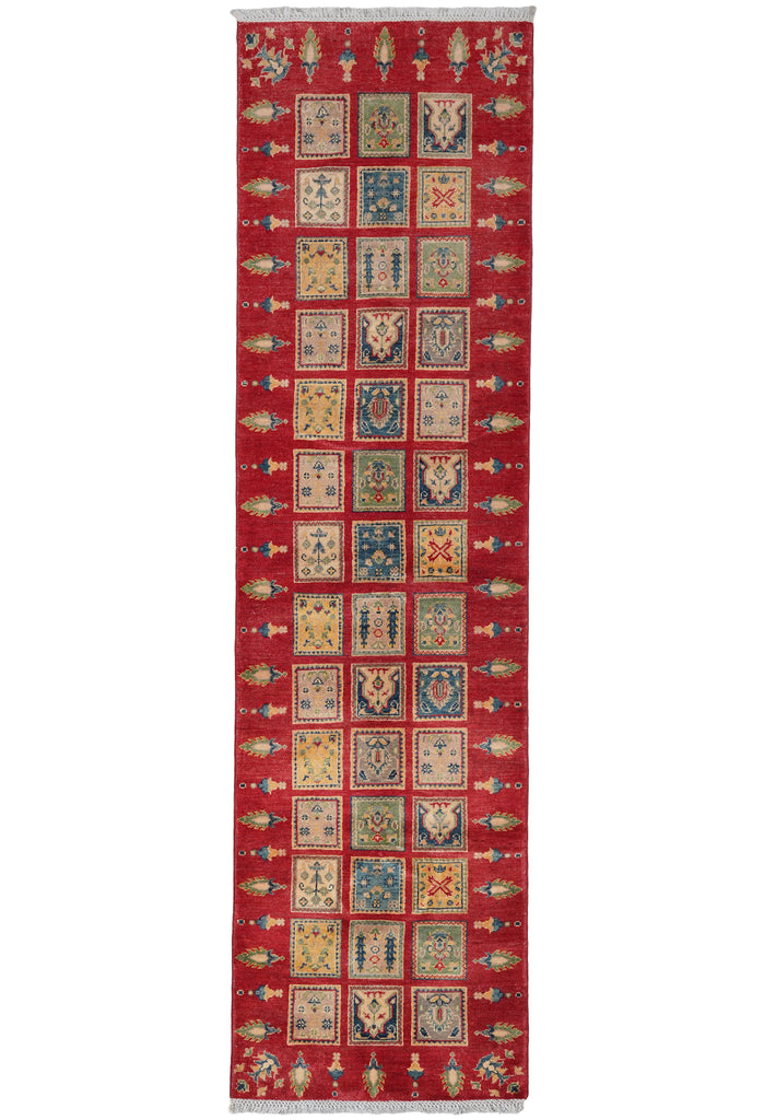 9. 10 Feet Runner Lovely Garden Kazak #F-3262