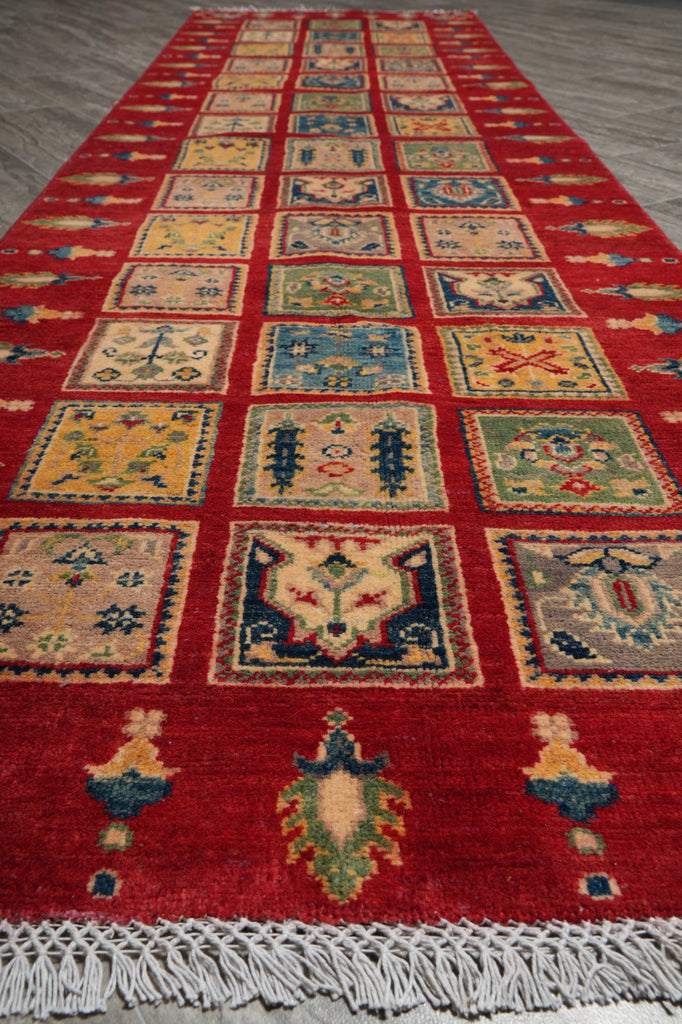 9. 10 Feet Runner Lovely Garden Kazak #F-3262