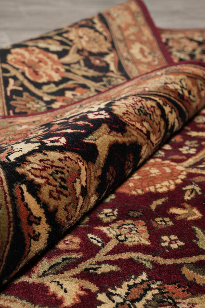 9 x 12 High Quality Wool Handmade Rug Burgundy #PIX-10226