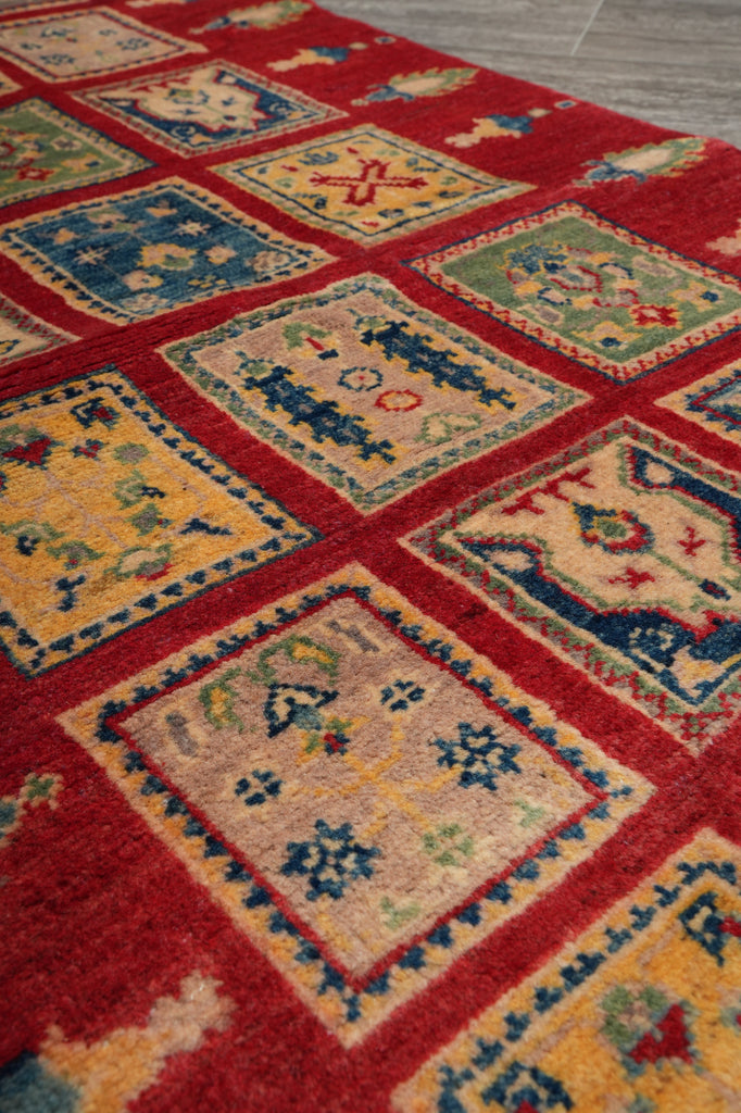 9. 10 Feet Runner Lovely Garden Kazak #F-3262