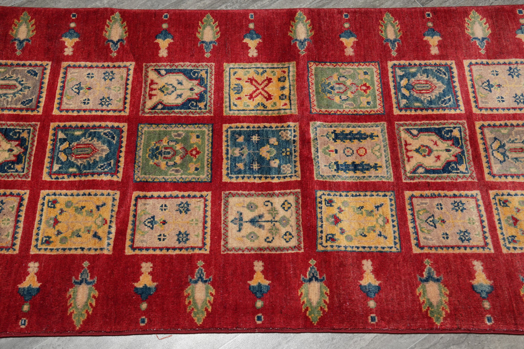 9. 10 Feet Runner Lovely Garden Kazak #F-3262