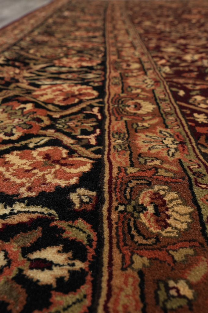 9 x 12 High Quality Wool Handmade Rug Burgundy #PIX-10226