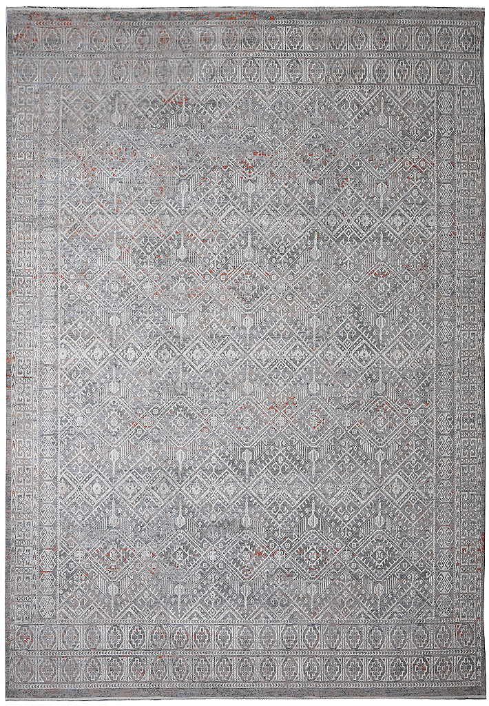 8.8 x 12 Gray New Handmade Contemporary Rug #F-4083