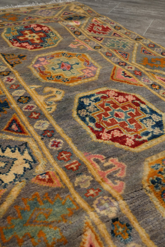 2.7 x 6.7' Feet Runner Kazak Gray Green #F-3264