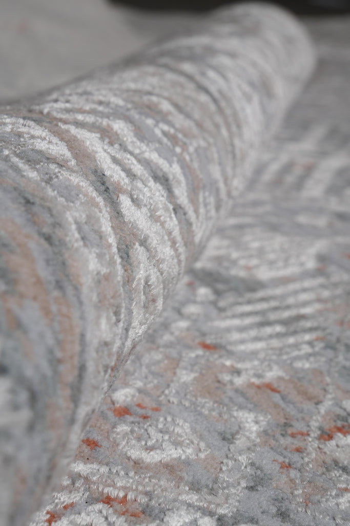 8.8 x 12 Gray New Handmade Contemporary Rug #F-4083