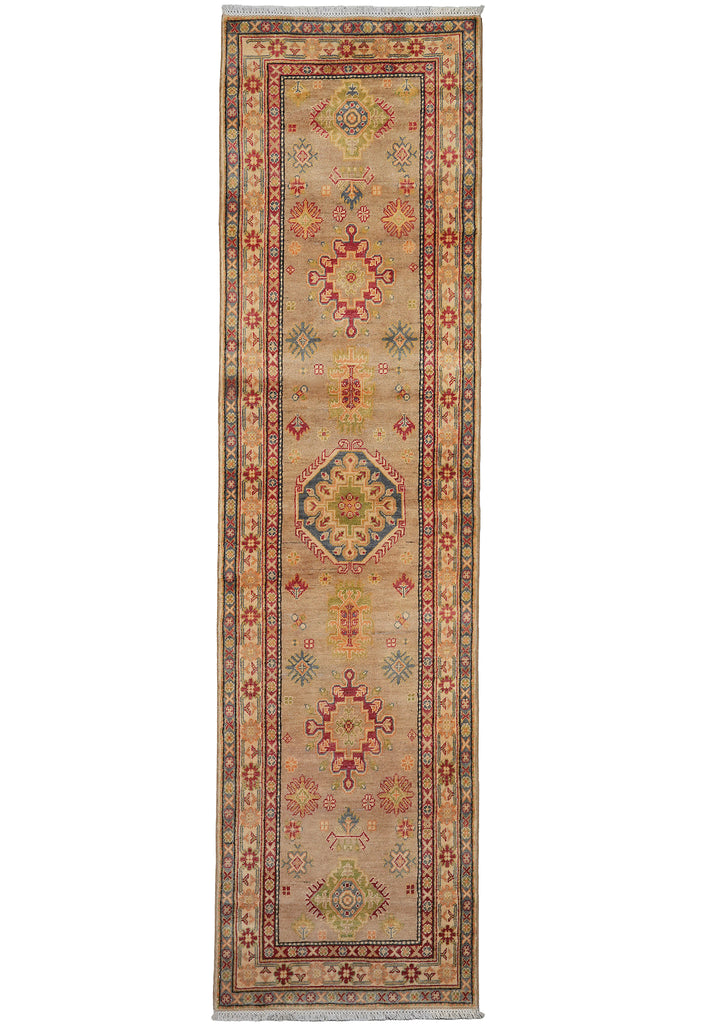 2.9 x 10 Feet Kazak Runner Warm Wool Handmade #F-3265