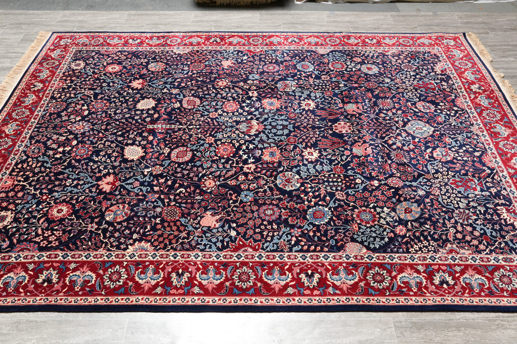 8.6 x 11.6 New Handmade Quality Rug Midnight Blue #PIX-13904