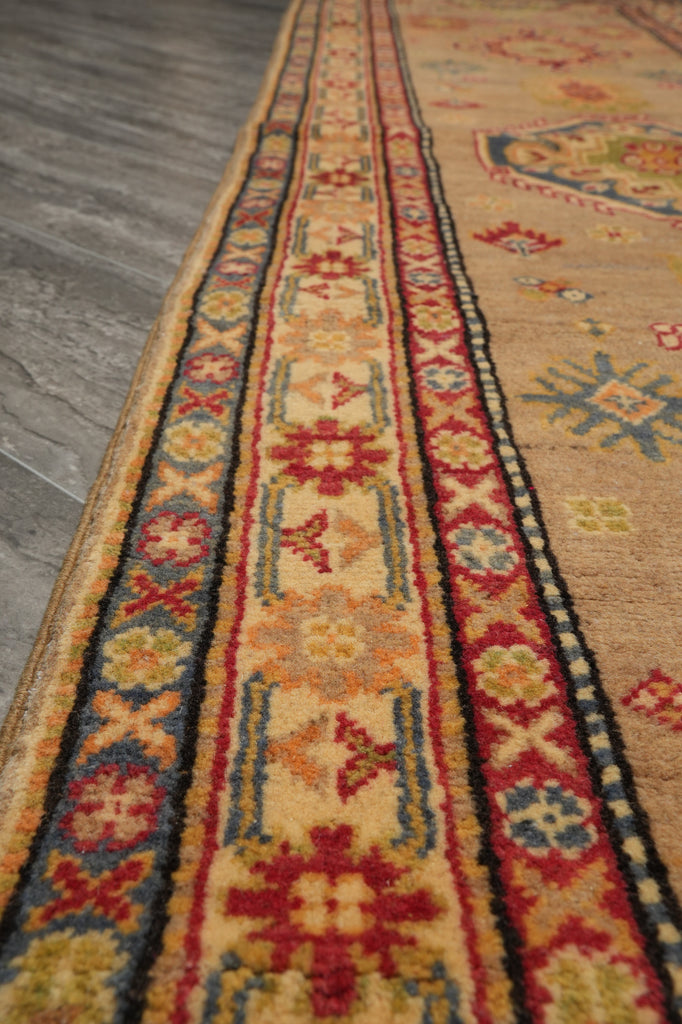 2.9 x 10 Feet Kazak Runner Warm Wool Handmade #F-3265