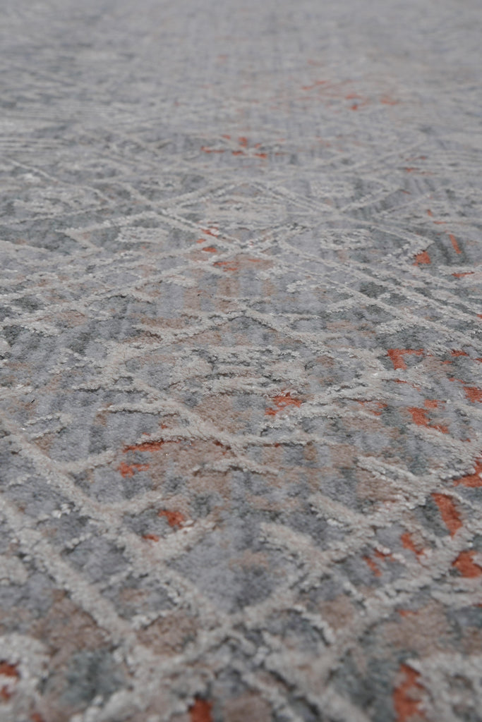 8.8 x 12 Gray New Handmade Contemporary Rug #F-4083