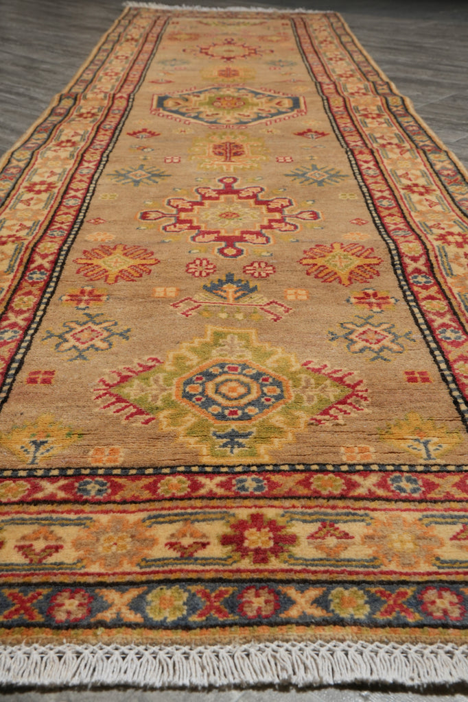 2.9 x 10 Feet Kazak Runner Warm Wool Handmade #F-3265