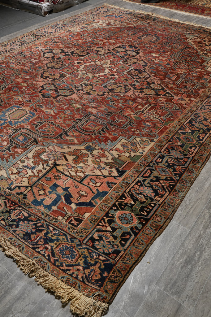 9.8 x 13 Hand-Knotted ANTIQUE Persian Ferahan Sarouk Rug #PIX-25747