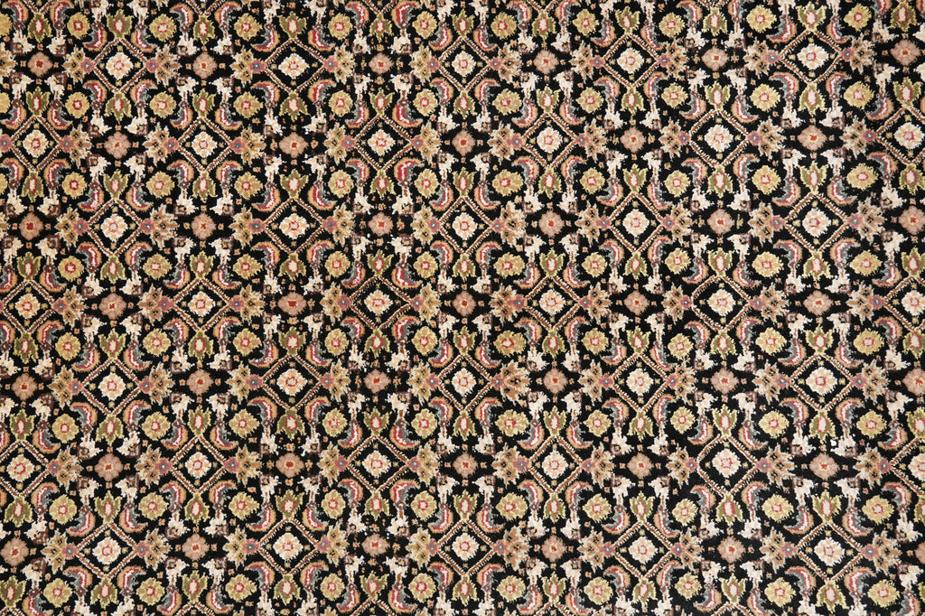 9.1 x 12 Fine Quality Wool and Silk Tabriz Mahi Herati Handmade Carpet #PIX-8352