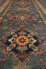 Load image into Gallery viewer, 2.8 x 9. 1 0 Feet Runner Kazak Wool Handmade Slate Gray Blue #F-3263
