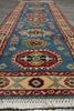 Load image into Gallery viewer, 2.2 x 6. 7 Feet Short Kazak Runner Afghanistan Wool Turquoises Blue #F-3272