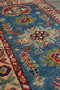 Load image into Gallery viewer, 2.2 x 6. 7 Feet Short Kazak Runner Afghanistan Wool Turquoises Blue #F-3272