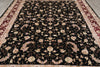Load image into Gallery viewer, 8.9 x 12.3 Fancy Handmade Wool and Silk Elegant Rug Black #PIX-3184