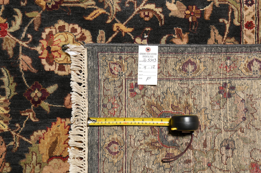 9 x 12 Jaipur Handmade Rug Black Gold #PIX-5503