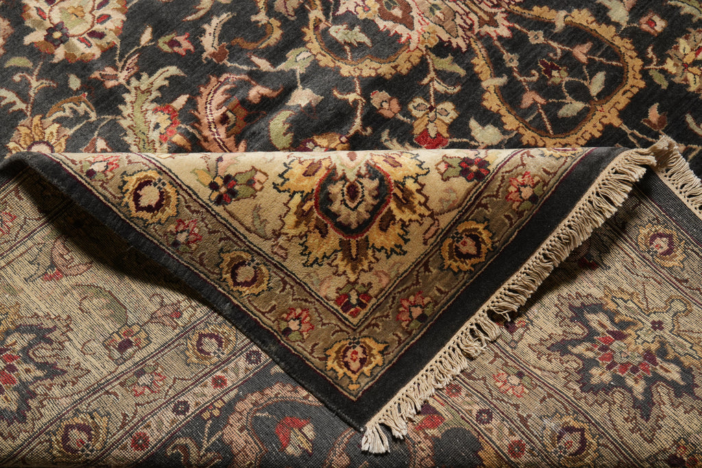 9 x 12 Jaipur Handmade Rug Black Gold #PIX-5503