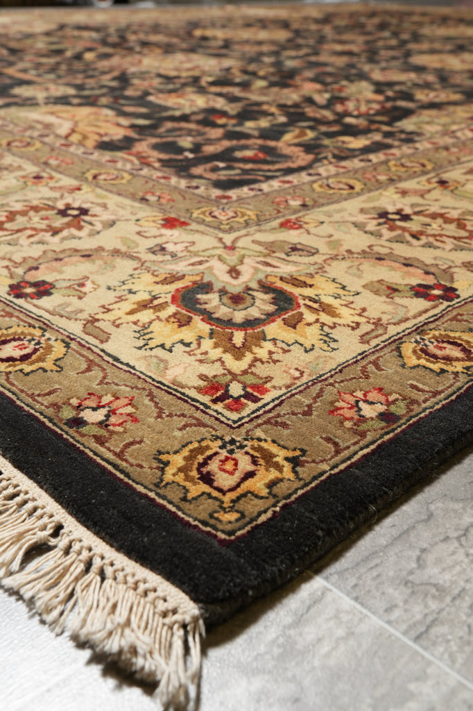 9 x 12 Jaipur Handmade Rug Black Gold #PIX-5503