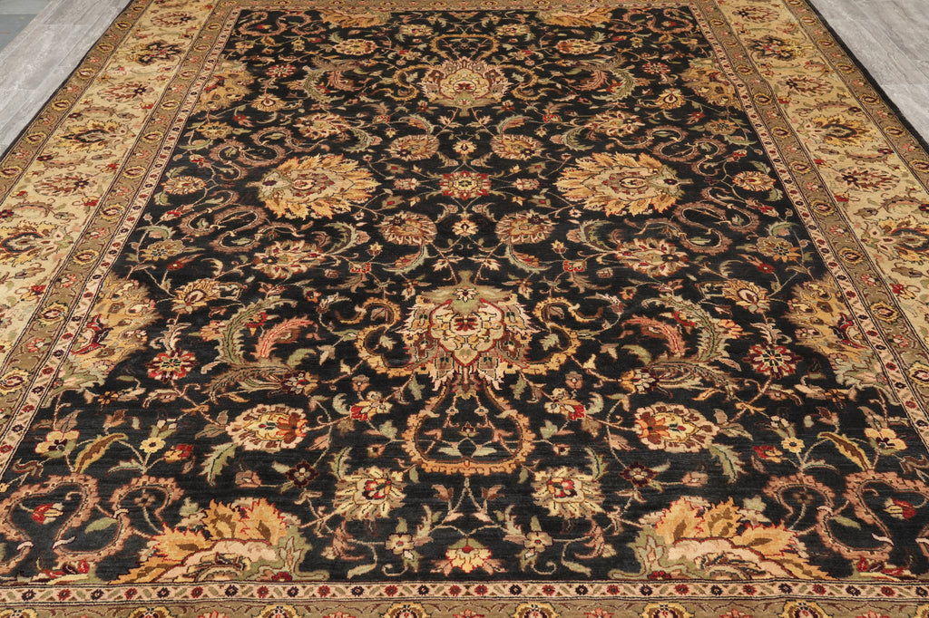 9 x 12 Jaipur Handmade Rug Black Gold #PIX-5503