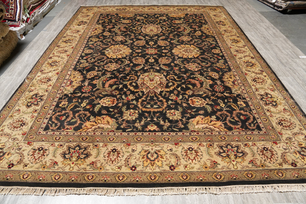 9 x 12 Jaipur Handmade Rug Black Gold #PIX-5503
