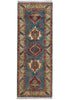 Load image into Gallery viewer, 2 x 6 Feet Short Runner Blue Wool Kazak #F-3266