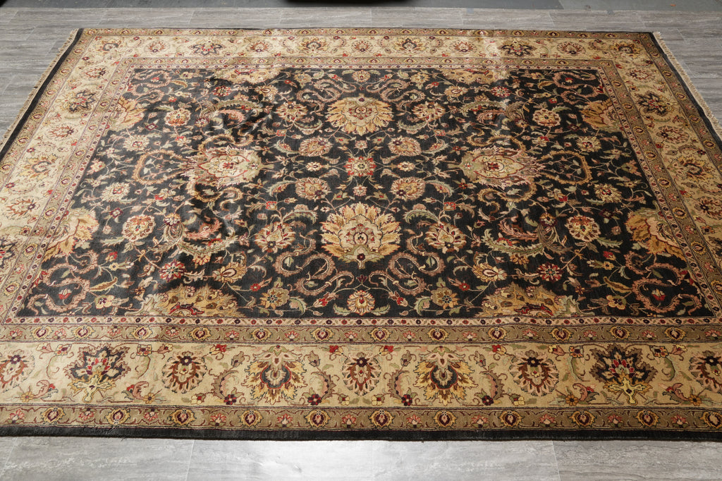 9 x 12 Jaipur Handmade Rug Black Gold #PIX-5503