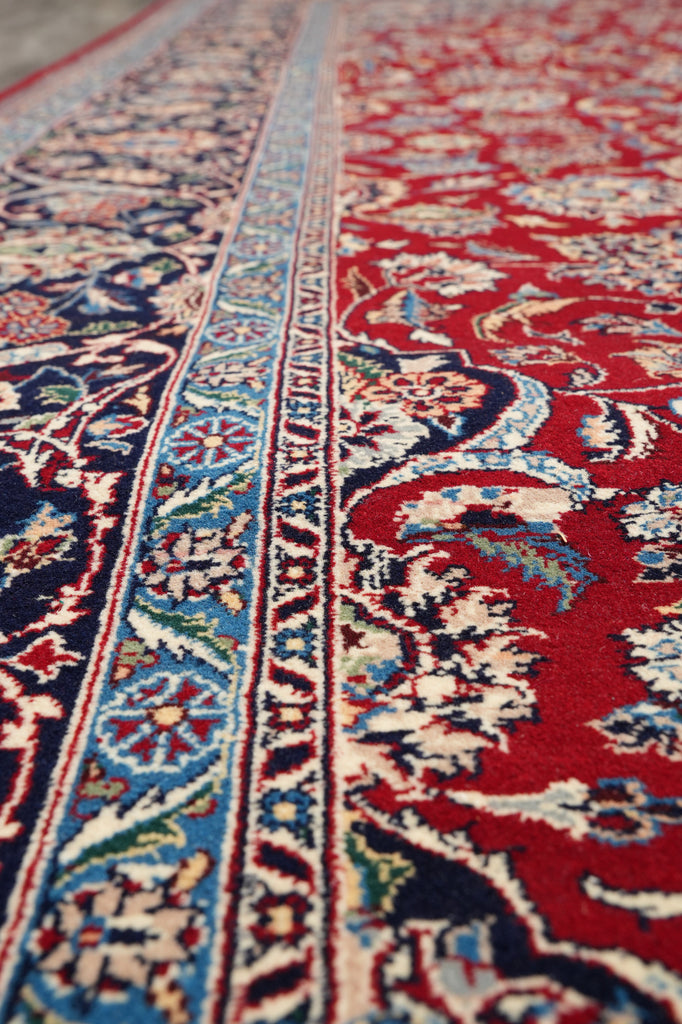 9.2 x 12.6 Fine Quality Wool and Silk Rug Fine Weave 200 Kpsi  Red Black #PIX-14335