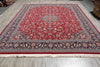 Load image into Gallery viewer, 9.2 x 12.6 Fine Quality Wool and Silk Rug Fine Weave 200 Kpsi  Red Black #PIX-14335