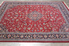Load image into Gallery viewer, 9.2 x 12.6 Fine Quality Wool and Silk Rug Fine Weave 200 Kpsi  Red Black #PIX-14335